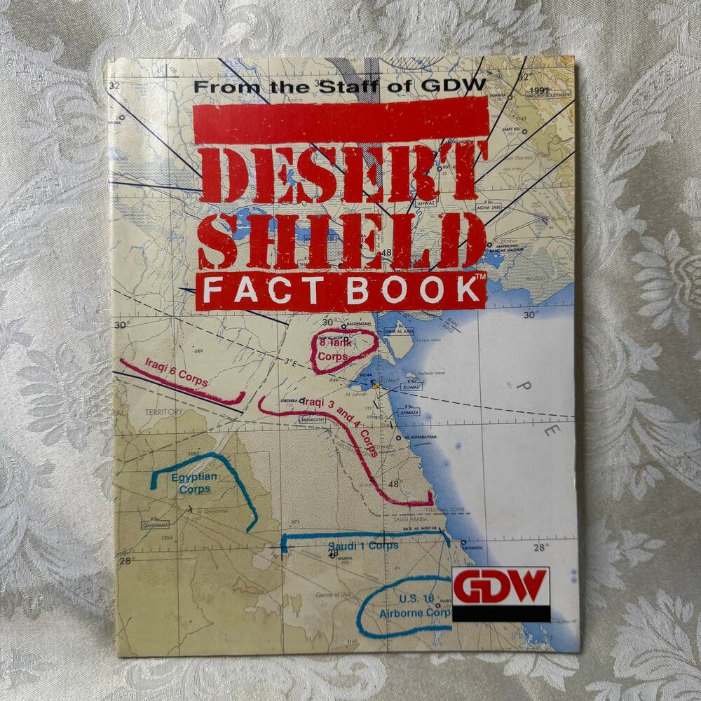 Desert Shield Fact Book 1991 GDW Gulf War Military Map Complete